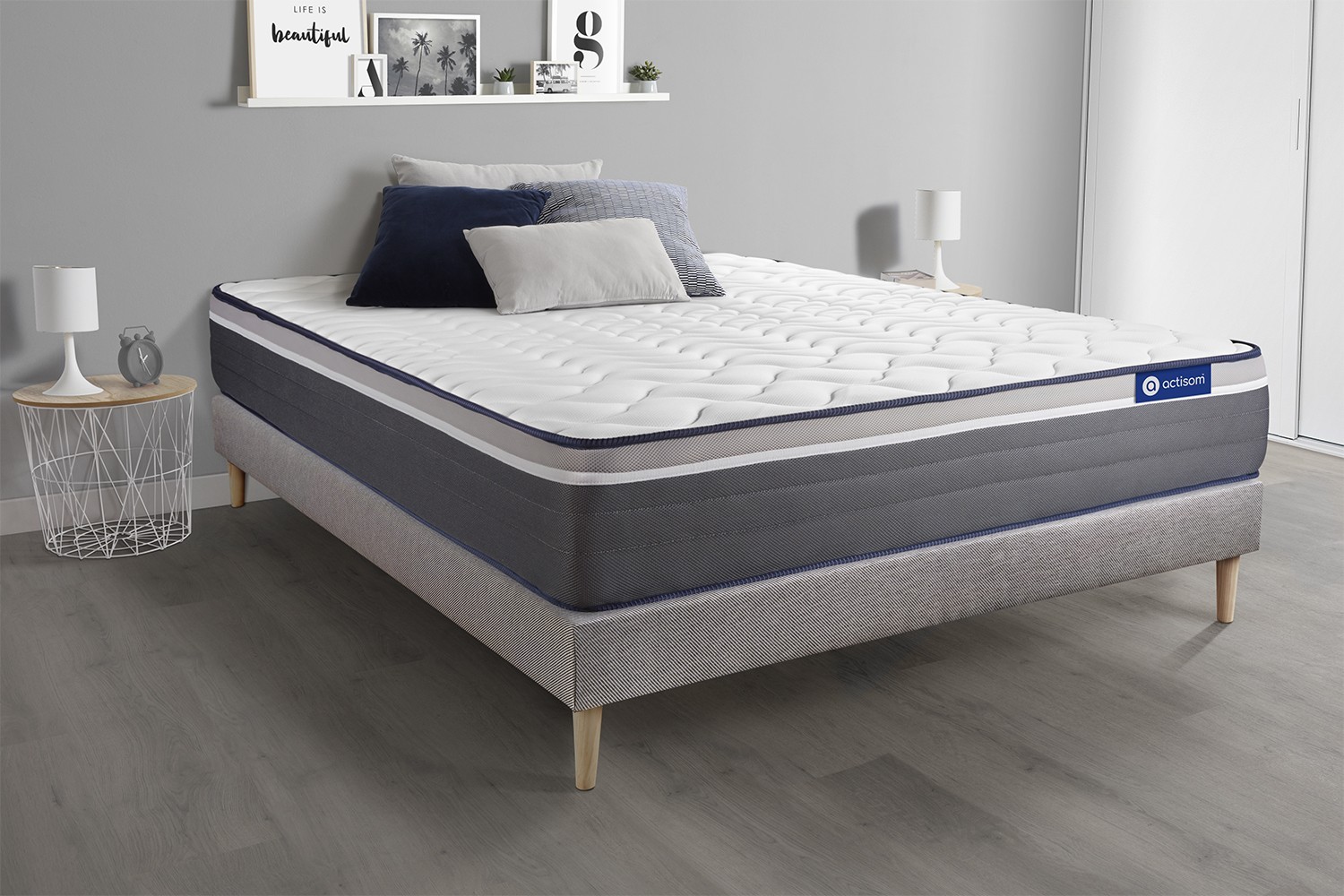 ACTISOM Matelas 120x200 Latex+Mémoire de forme Maxi épaisseur 7zones de  confort